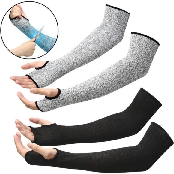 Arm Protection Sleeves Level 5 Cut 2 Pairs Heat Resistant Sleeves - Picture 2 of 7